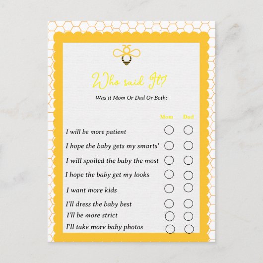 Wie maakt de partijspelletjes bekend met hommels? briefkaart (Voorkant)