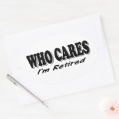 Wie maakt het uit - ik ben in ruste ovale sticker (Envelop)