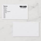 Wie maakt het uit - ik ben in ruste visitekaartje (Voorkant / Achterkant)