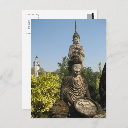 Wie maakt u zich zorgen? Nong Khai, Isaan, Thailan Briefkaart (Voorkant / Achterkant)