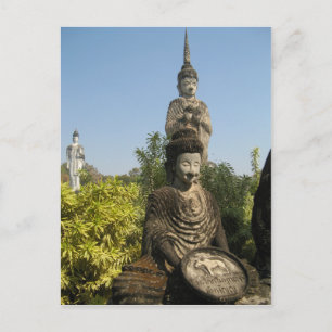 Wie maakt u zich zorgen? Nong Khai, Isaan, Thailan Briefkaart