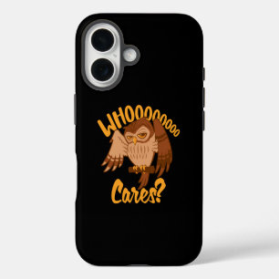 Wie Maakt Zich Druk Over Moppige Zorgeloze Tekenin iPhone 16 Hoesje