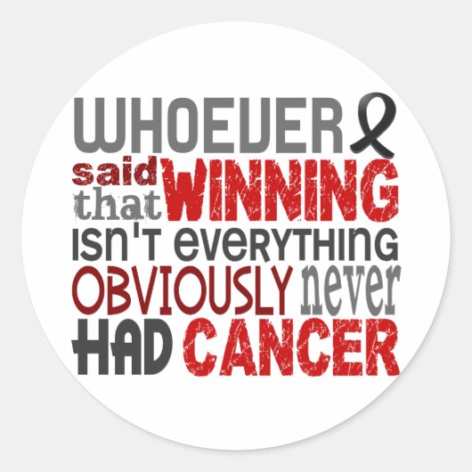 Wie melanoom zei ronde sticker (Voorkant)