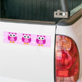 Wie? Mevrouw Owl Cartoon Bumpersticker (Op Truck)