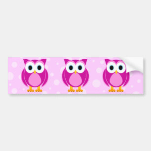 Wie? Mevrouw Owl Cartoon Bumpersticker