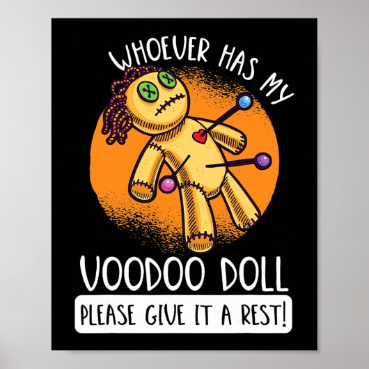 Wie mijn voodoo pop ook heeft, laat hem rusten poster (Voorkant)