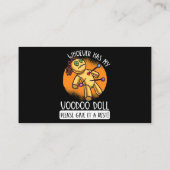 Wie mijn voodoo pop ook heeft, laat hem rusten visitekaartje (Achterkant)