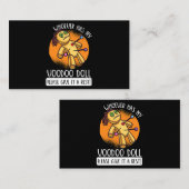 Wie mijn voodoo pop ook heeft, laat hem rusten visitekaartje (Voorkant / Achterkant)