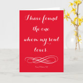 Wie mijn ziel liefheeft romantisch kaart (Gele Bloem)