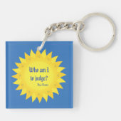 Wie moet ik beoordelen? Paus Francis Acrylic Sleut Sleutelhanger (Achterkant)