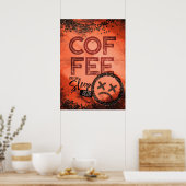 Wie moet slapen met koffie poster (Keuken)
