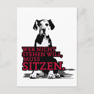 Wie niet wil staan Doggenwelp Briefkaart