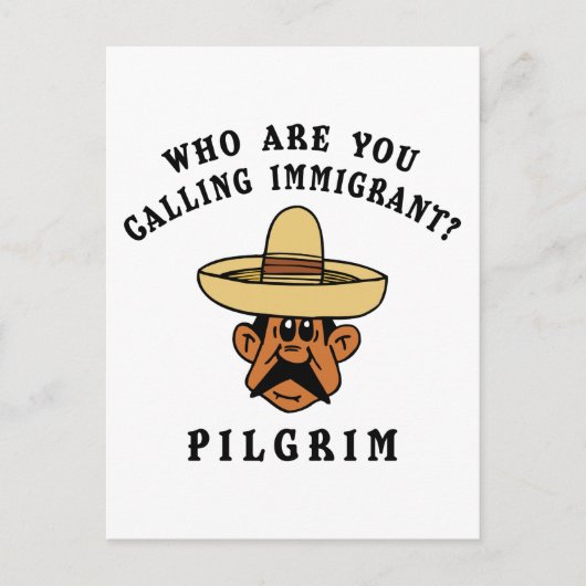 Wie noem je de immigrant? briefkaart (Voorkant)