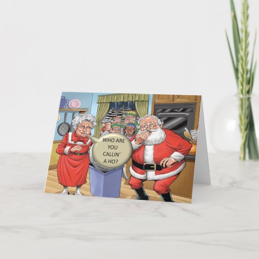 Wie noem je een Ho? Feestdagen Kaart (Voorkant)