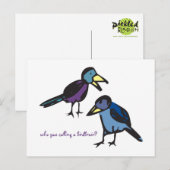 wie noem je een vogelbrein ? briefkaart (Voorkant / Achterkant)