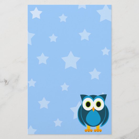 Wie? Owl onder de sterren Briefpapier (Voorkant)