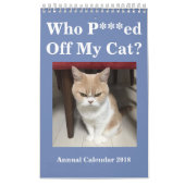 Wie P***ed van mijn kat? Jaarlijkse kalender 2018 (Hoes)