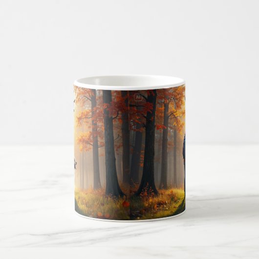 Wie redde wie - Man Golden Retriever wandeling Koffiemok (Center)