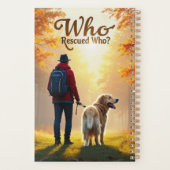Wie redde wie - Man Golden Retriever wandeling Planner (Achterkant)