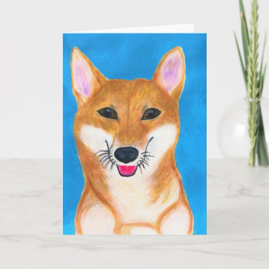 Wie redde wie Shiba Inu Note Kaart<Blank Inside> (Voorkant)
