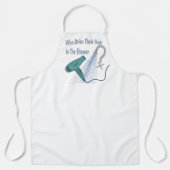 Wie rijdt hun haar in de douche? schort (Voorkant)