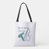 Wie rijdt hun haar in de douche? tote bag (Achterkant)