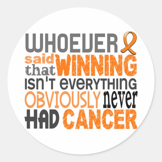 Wie Said Kidney Cancer ook zei Ronde Sticker (Voorkant)