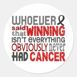 Wie Said Melanoma Ronde Sticker