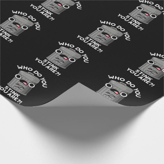 Wie stink je bent grappig prullenbak donker BG Cadeaupapier (Hoek)