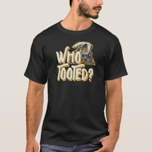 Wie stootte trein naar pap Joke T-shirt