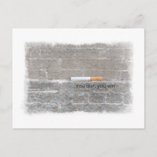 Wie stopt, wint laatste sigaret briefkaart