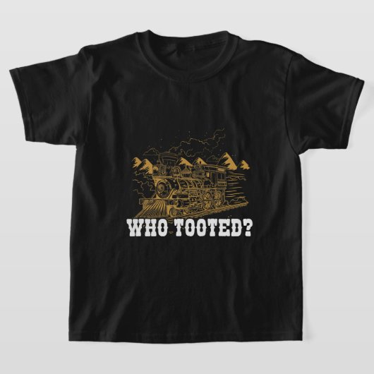 Wie Tooted Grappig  Train Railroad 2 T-shirt (Laagn)