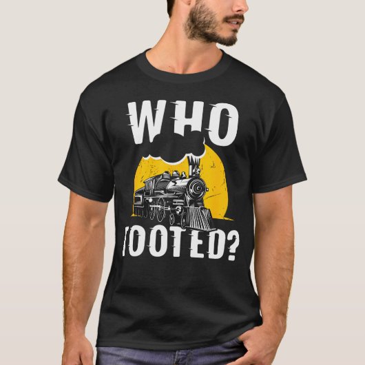 Wie Tooted Train Lover Schattige Model Railroad Co T-shirt (Voorkant)