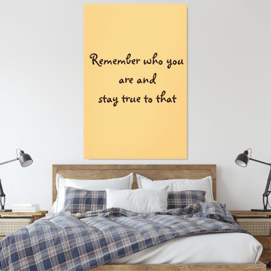 Wie u bent een canvas-afdruk canvas afdruk (Insitu (Slaapkamer))