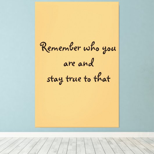 Wie u bent een canvas-afdruk canvas afdruk (Insitu (Houten vloer))