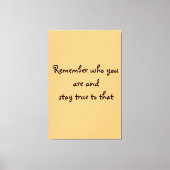 Wie u bent een canvas-afdruk canvas afdruk (Voorkant)