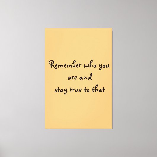 Wie u bent een canvas-afdruk canvas afdruk (Voorkant)