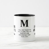 WIE U Inspirerend Christelijk Monogram BENT Mok (Midden)