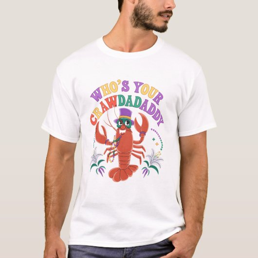 Wie uw Crawdaddy Crawfish Jester Kralen T-shirt (Voorkant)