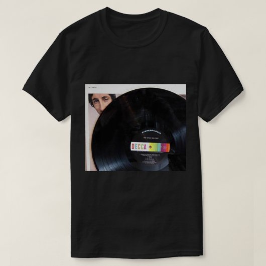 Wie verkoopt, stereofonie, recode, label, mod t-shirt (Design voorkant)