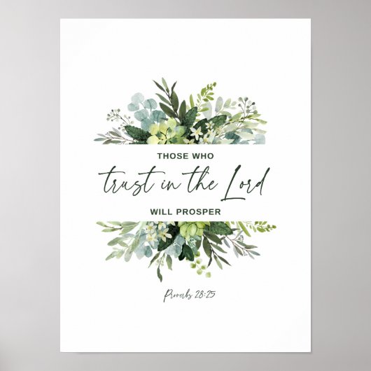 Wie vertrouwen heeft in de Heer, zal het Poster in (Voorkant)