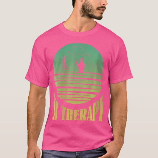 Wie Vliegen Vissen Mijn Therapie Vissen Jagen Viss T-shirt (Voorkant)