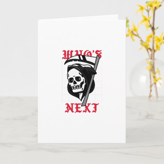 Wie volgt met Grim Reaper Kaart (Gele Bloem)