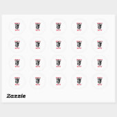 Wie volgt met Grim Reaper Ronde Sticker (Vel)