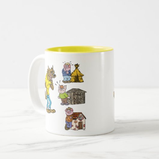 Wie vreest de Big Bully Wolf? Mok (Voorkant links)