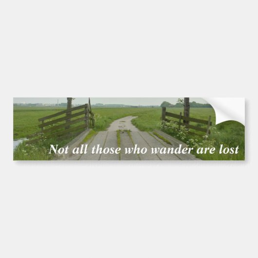 Wie wander bumpersticker (Voorkant)