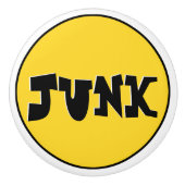 Wie wat waar - Junk Lade knop (geel) (Voorkant)