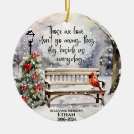 Wie we liefhebben, gaat niet weg keramisch ornament