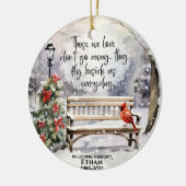 Wie we liefhebben, gaat niet weg keramisch ornament (Links)