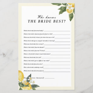 Wie weet Bride Main Squeeze Vrijgezellenfeest spel